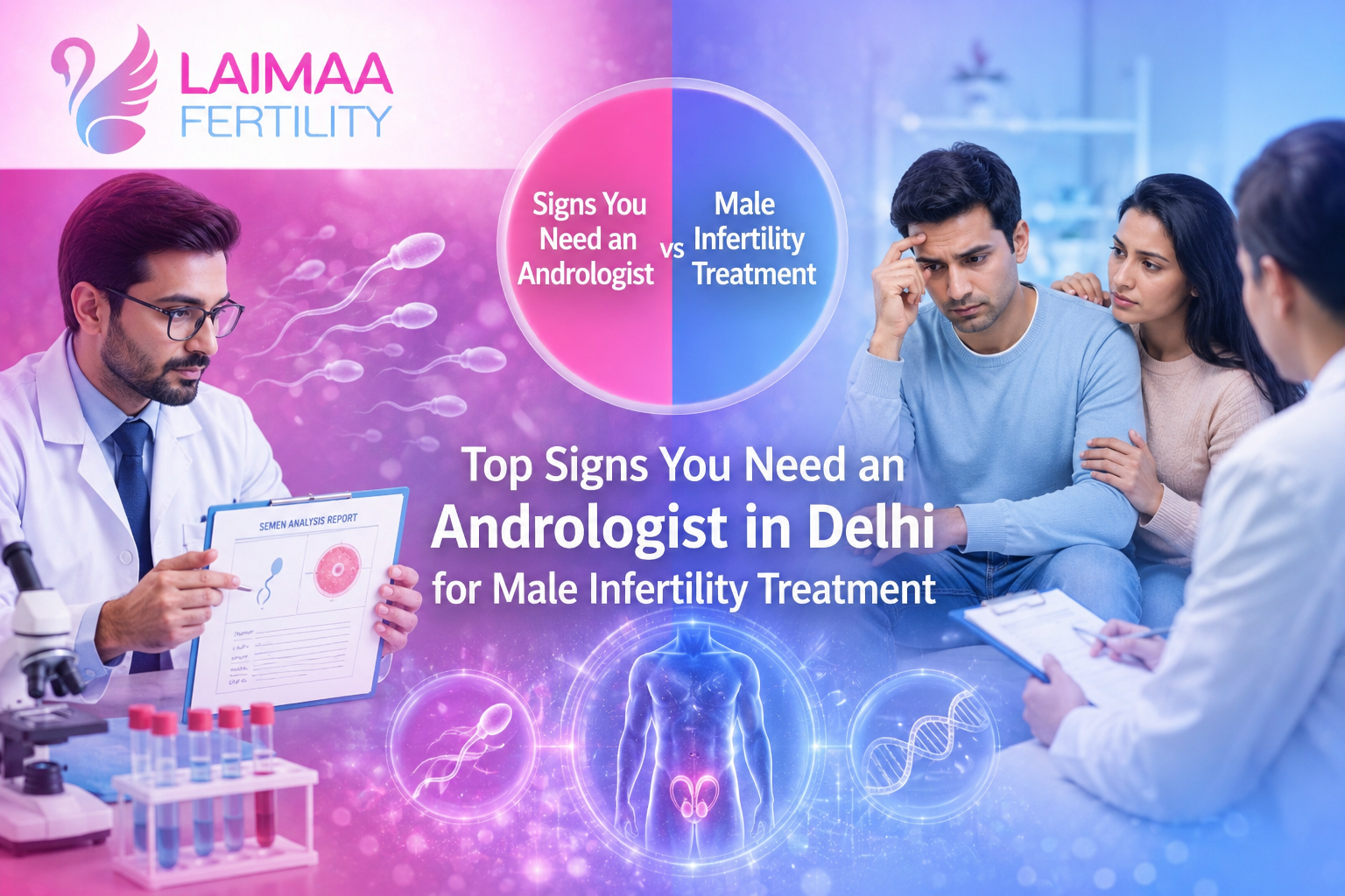 Top Signs You Need an Andrologist in Delhi for Male Infertility Treatment — Laimaa Fertility, Delhi